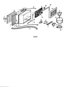 Essick Evaporative Air Cooler Diagram and Parts List for BT4000W  Essick Air Air Conditioner